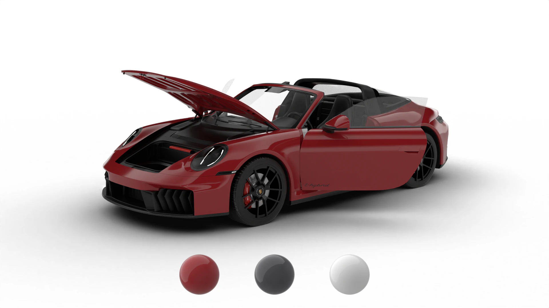 Porsche 911 Carrera Targa 4 GTS 2025 HQ 3D Model .c4d .max .obj .3ds .fbx .stl .blend 