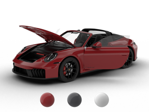 ポルシェ 911 カレラ タルガ 4 GTS 2025 HQ 3Dモデル