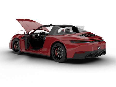 Porsche 911 Carrera Targa 4 GTS 2025 HQ 3D Модель