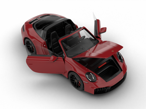 Porsche 911 Carrera Targa 4 GTS 2025 HQ 3D Модель