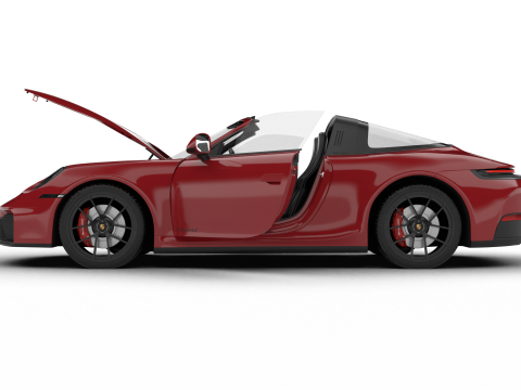 Porsche 911 Carrera Targa 4 GTS 2025 HQ 3D Модель