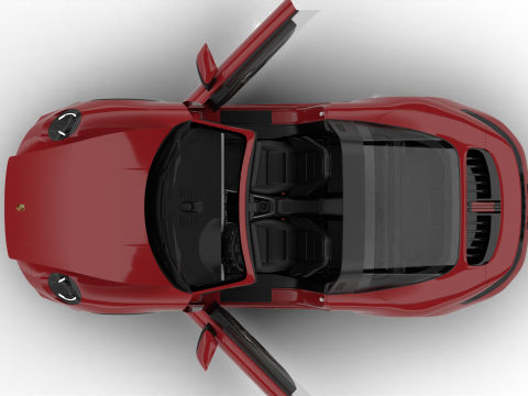 Porsche 911 Carrera Targa 4 GTS 2025 HQ 3D Модель