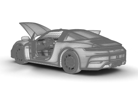 Porsche 911 Carrera Targa 4 GTS 2025 HQ 3D Модель