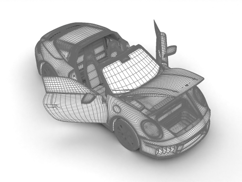 Porsche 911 Carrera Targa 4 GTS 2025 HQ 3D Модель