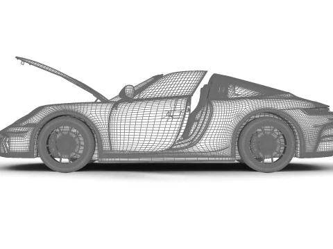 Porsche 911 Carrera Targa 4 GTS 2025 HQ 3D Model