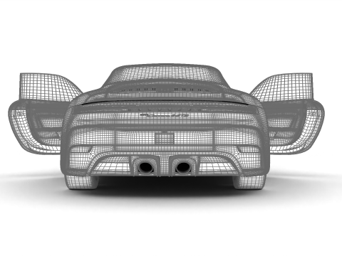 Porsche 911 Carrera Targa 4 GTS 2025 HQ 3D Модель