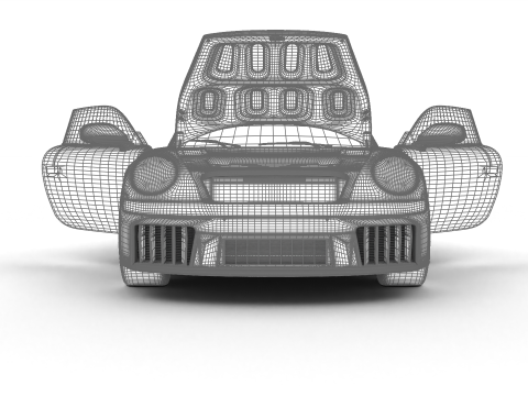 Porsche 911 Carrera Targa 4 GTS 2025 HQ 3D Модель