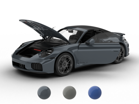 ポルシェ 911 カレラ ターボ S カブリオレ 2026 HQ 3Dモデル