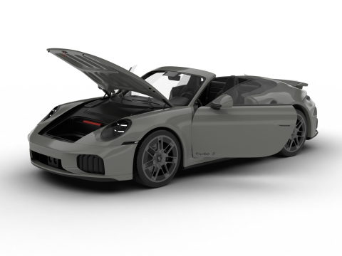 Porsche 911 Carrera Turbo S Cabriolet 2026 HQ 3D Model