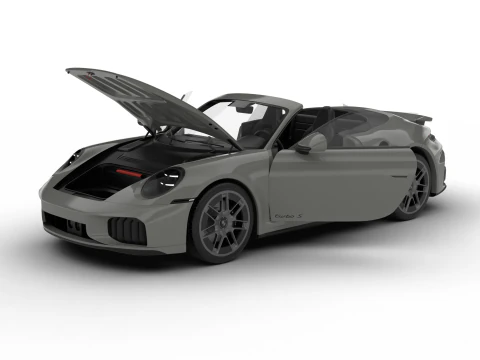 Porsche 911 Carrera Turbo S Cabriolet 2026 HQ 3D Model