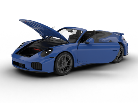 Porsche 911 Carrera Turbo S Cabriolet 2026 HQ 3D Model