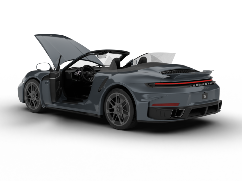 Porsche 911 Carrera Turbo S Cabriolet 2026 HQ 3D Model