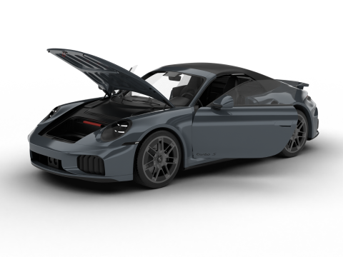 Porsche 911 Carrera Turbo S Cabriolet 2026 HQ 3D Model