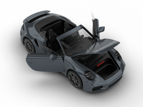 Porsche 911 Carrera Turbo S Cabriolet 2026 HQ 3D Model