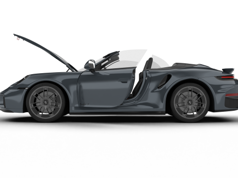 Porsche 911 Carrera Turbo S Cabriolet 2026 HQ 3D Model