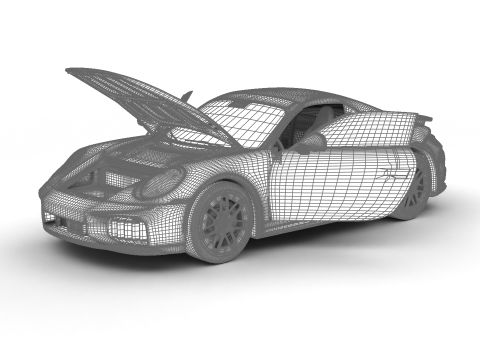 Porsche 911 Carrera Turbo S Cabriolet 2026 HQ 3D Model