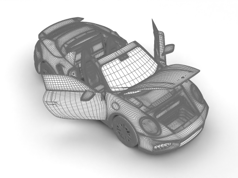 Porsche 911 Carrera Turbo S Cabriolet 2026 HQ 3D Model