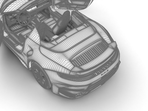 Porsche 911 Carrera Turbo S Cabriolet 2026 HQ 3D Model