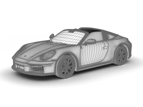 Porsche 911 Carrera Targa 4S 2025 Modello 3D