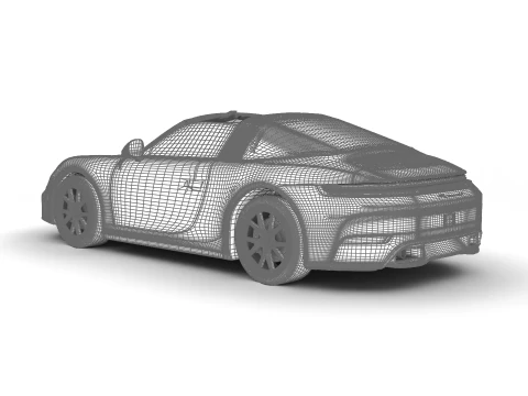 Porsche 911 Carrera Targa 4S 2025 3D Model
