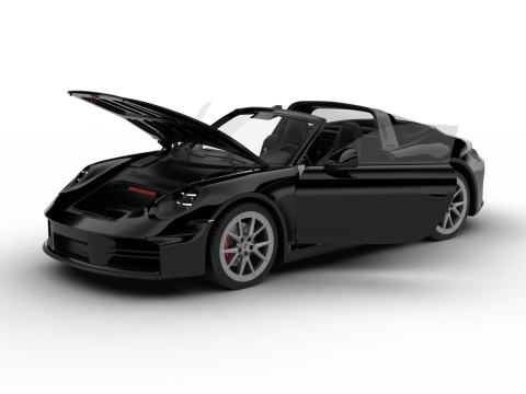 保时捷 911 Carrera Targa 4S 2025 HQ 3D 模型