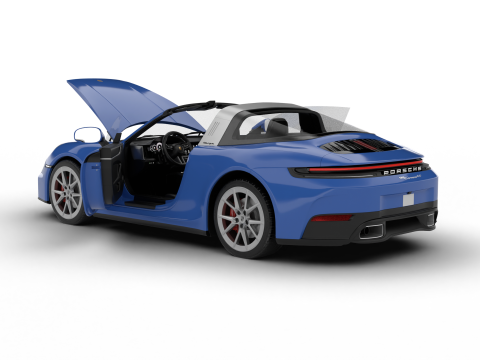 保时捷 911 Carrera Targa 4S 2025 HQ 3D 模型