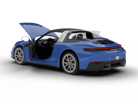 保时捷 911 Carrera Targa 4S 2025 HQ 3D 模型