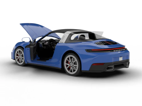 Porsche 911 Carrera Targa 4S 2025 HQ 3D Model