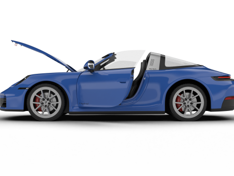 保时捷 911 Carrera Targa 4S 2025 HQ 3D 模型