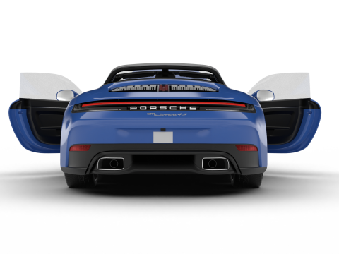 保时捷 911 Carrera Targa 4S 2025 HQ 3D 模型