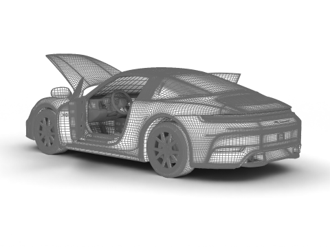 保时捷 911 Carrera Targa 4S 2025 HQ 3D 模型