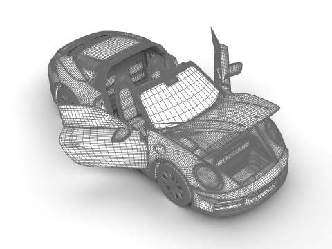 保时捷 911 Carrera Targa 4S 2025 HQ 3D 模型