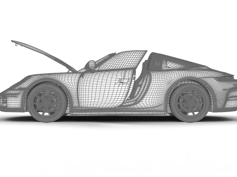 Porsche 911 Carrera Targa 4S 2025 HQ 3D Model