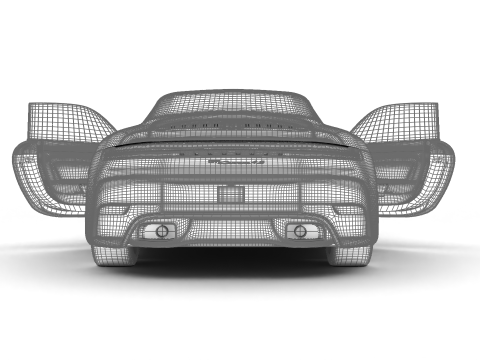 保时捷 911 Carrera Targa 4S 2025 HQ 3D 模型