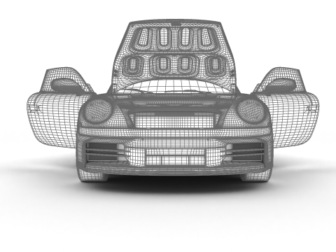 保时捷 911 Carrera Targa 4S 2025 HQ 3D 模型