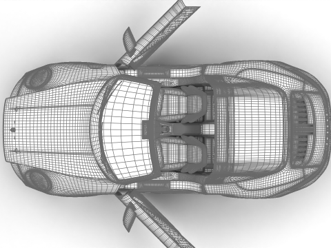 保时捷 911 Carrera Targa 4S 2025 HQ 3D 模型