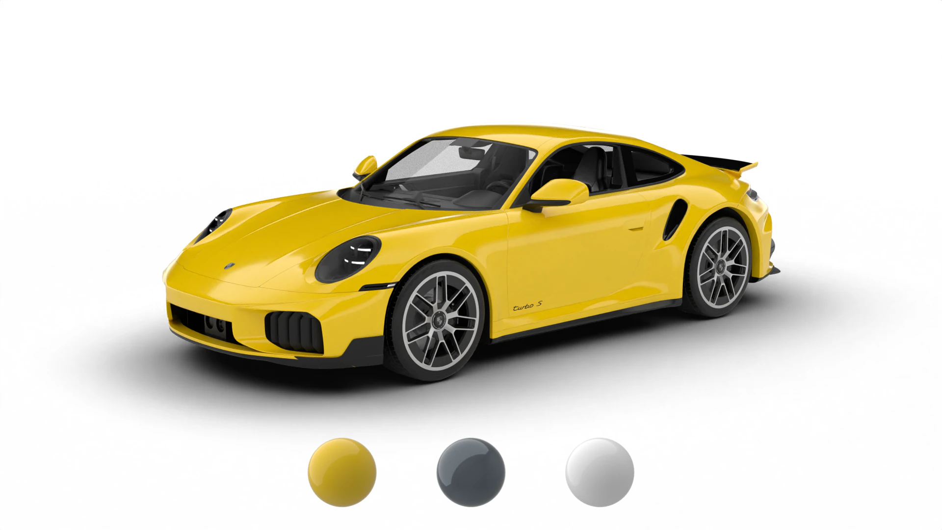 Porsche 911 Carrera Turbo S Aero 2026 3D Model .c4d .max .obj .3ds .fbx .stl .blend 