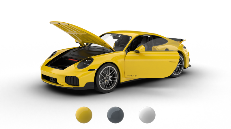 Porsche 911 Carrera Turbo S Aero 2026 HQ Modelo 3D .c4d .max .obj .3ds .fbx .stl .blend 