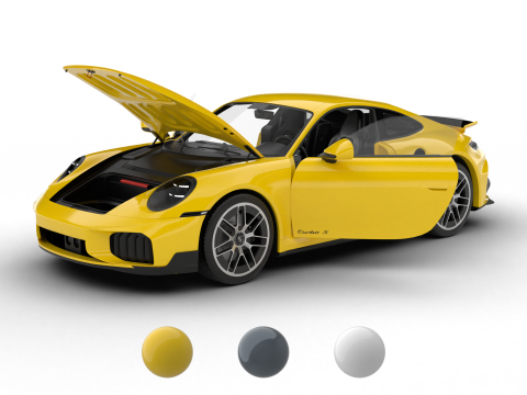 Porsche 911 Carrera Turbo S Aero 2026 hoofdkwartier 3D Model