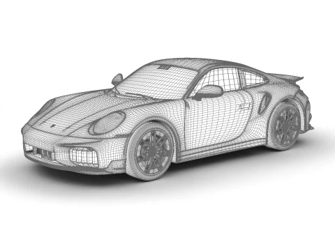 Porsche 911 Carrera Turbo S Aero 2026 HQ Modelo 3D