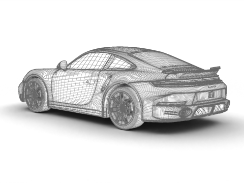 Porsche 911 Carrera Turbo S Aero 2026 HQ Modelo 3D