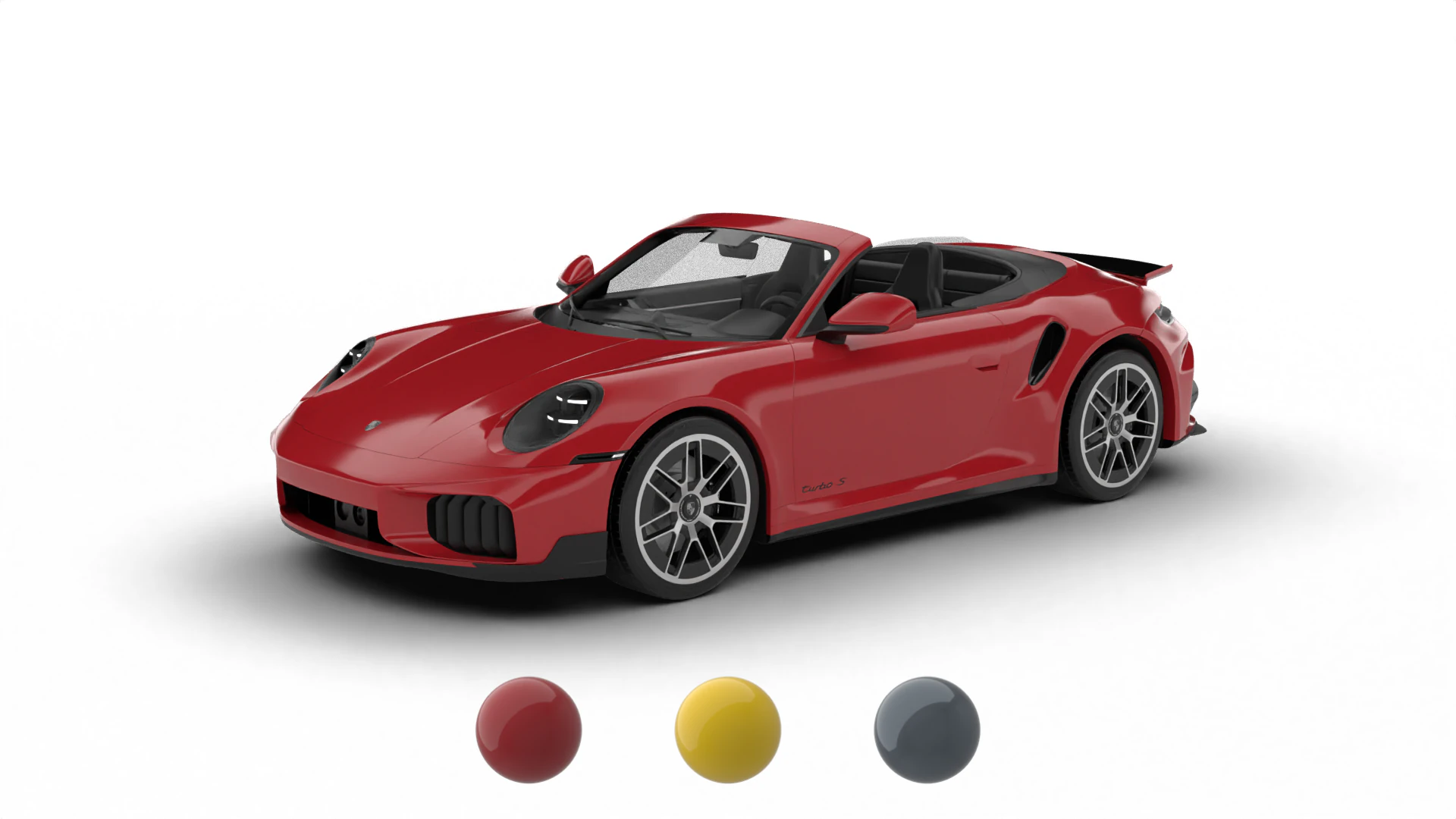 Porsche 911 Carrera Turbo S Aero Cabriolet 2026 Modello 3D .c4d .max .obj .3ds .fbx .stl .blend