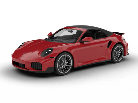 Porsche 911 Carrera Turbo S Aero Cabriolet 2026 Modello 3D