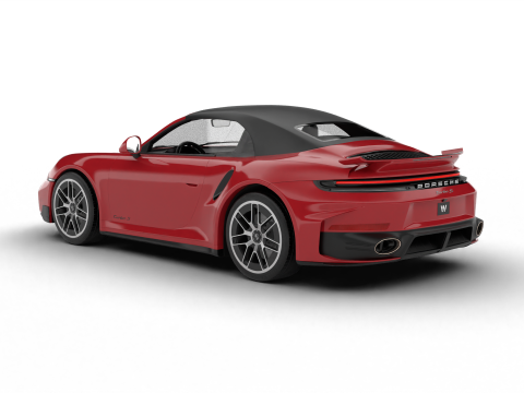 Porsche 911 Carrera Turbo S Aero Cabriolet 2026 Modello 3D
