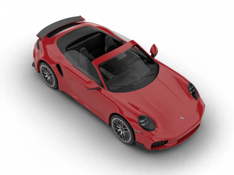 Porsche 911 Carrera Turbo S Aero Cabriolet 2026 Modello 3D