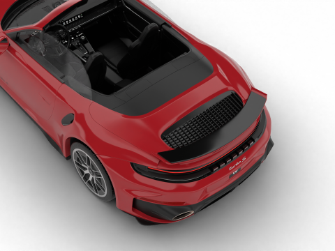 Porsche 911 Carrera Turbo S Aero Cabriolet 2026 Modello 3D
