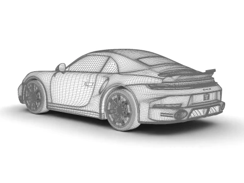 Porsche 911 Carrera Turbo S Aero Cabriolet 2026 Modello 3D