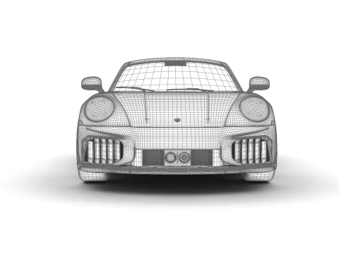 Porsche 911 Carrera Turbo S Aero Cabriolet 2026 Modello 3D