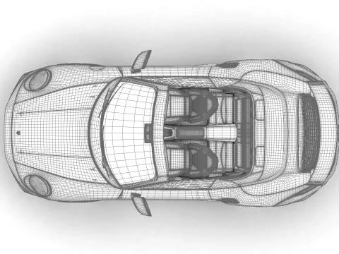Porsche 911 Carrera Turbo S Aero Cabriolet 2026 Modello 3D