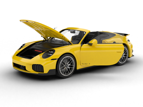 Porsche 911 Carrera Turbo S Aero Cabriolet 2026 HQ Modelo 3D